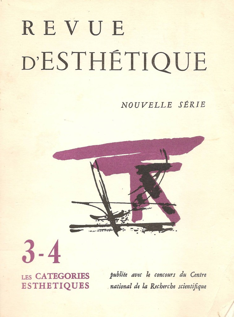 Converture Revue d'esthétique