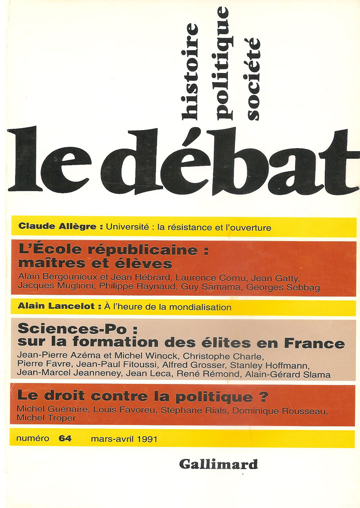 Couverture Le débat 