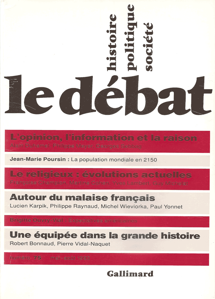 Couverture Le débat 