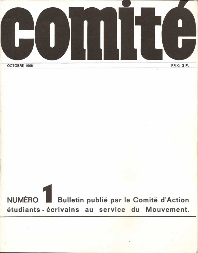 Couverture revue Comite