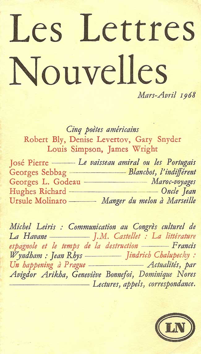 Couverture Les Lettres Nouvelles